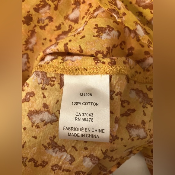 JOIE Nordstrom Floral Button Down Peasant Top Balloon Sleeve Large - Picture 8 of 10